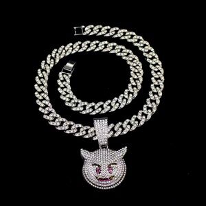 Smiley Monster Pendant & Cuban Chain